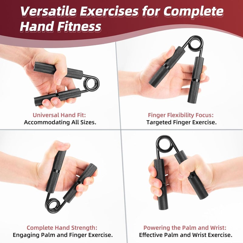 FAURIMMER Hand Grip Strengthener Set, 6-Pack 50LB to 300LB Hand Grips Finger Strengthener, Heavy-Duty Grip Strength Trainer with Protective Foam for Forearm Exercise, Hand Gripper, Hand Therapy, Ideal for Home Gym and Muscle Building - Image 4